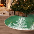 thumbnail image 6 of Daiia Christmas Green Drawing Merry Christmas Tree Skirt , Xmas Large Lace-up Tree Skirt, Santa Snowflakes Rustic Home Decorations New Year Party Farmhouse Decor-30", 6 of 7