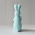 thumbnail image 4 of Blue Bunny Topiary Easter Decor - Flocked Moss Bunnies with Easter Egg Easter Moss Bunny, Moss Covered Easter Rabbit Figurine | Flocked Animal Rabbit Easter Decoration for Spring Easter Home Decor, 4 of 5