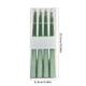 thumbnail image 3 of Velas Cónicas Bañadas En Parafina 4 velas cónicas galvanizadas verdes de cera larga para decoración romántica de bodas y restaurantes. JASKFLY, 3 of 9