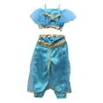 thumbnail image 2 of Jasmine Costume Princess Full Set with Tiara Size T S M L 2 3 4 5 6 7 8 9 (M- 5-7) Green…, 2 of 4