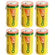 6x OmniCel ER26500HD 3.6V 6.5Ah Sz C Lithium Battery Tabs Sensors Detectors