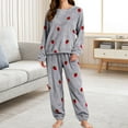 thumbnail image 6 of BILIKEYU Women's Winter Thickened Fleece Warm Two Piece Set Sleepwear, Fuzzy Pajama Pants, Fleece Pajamas Women, Two Piece Outfits, 6 of 6