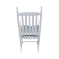 thumbnail image 2 of Rocking Chair for Porch, Wooden Rocker Chair Reclining Seat with High Back Slat, All-Weather Resistant Porch Rocker for Garden Patio Balcony Backyard, Blue, 2 of 7