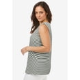 thumbnail image 3 of Jessica London Women's Plus Size Stretch Cotton Square Neck Tank, 3 of 4