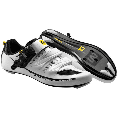 Mavic Ksyrium Elite Maxi Fit Road Cycling Bike Shoes Black / White 9.5 EU