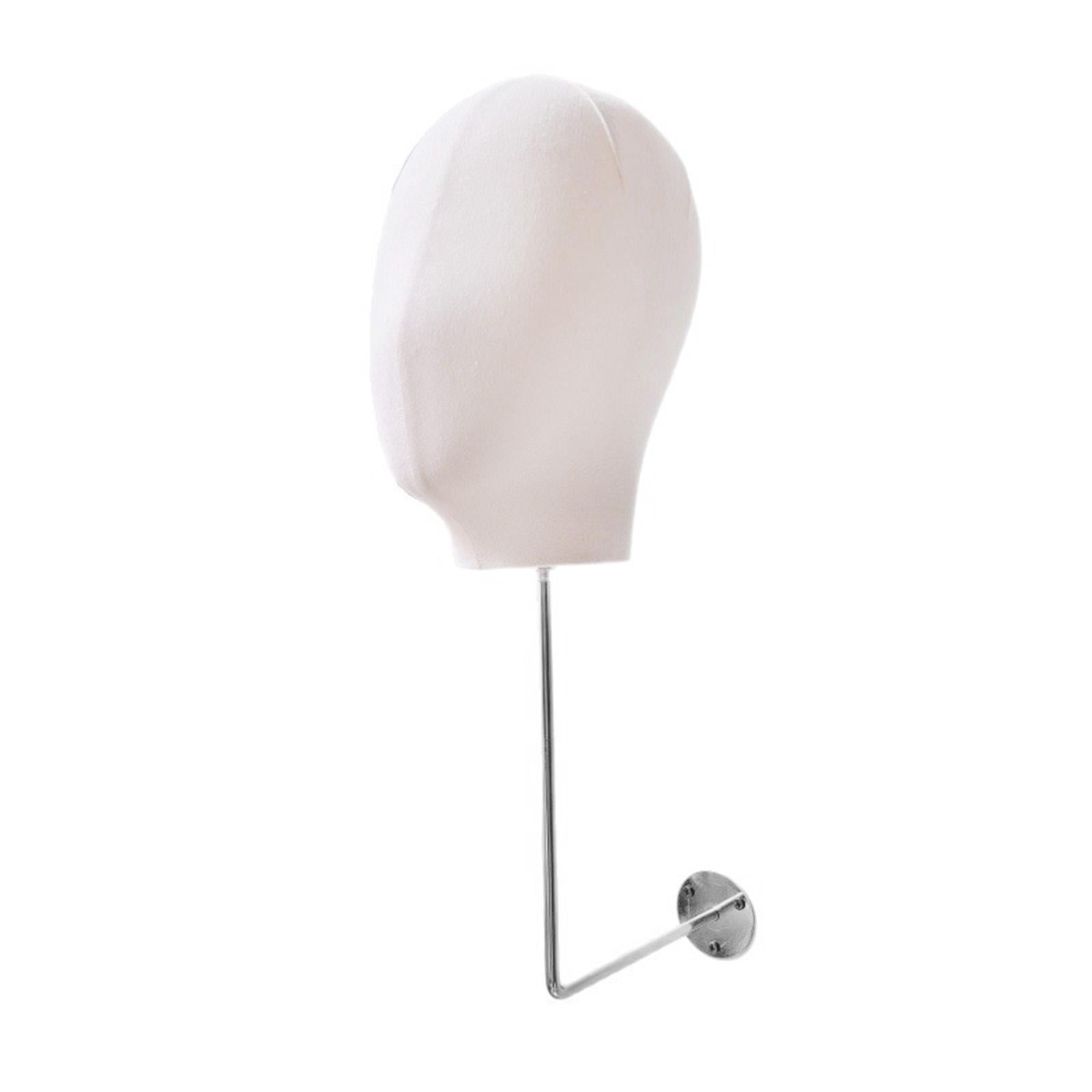 Serenable Mannequin Head Model, Hat Display, Mannequin Head, Modern Fashionable Portable Storage Rack for Making Styling Shopping Malls White
