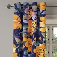 thumbnail image 3 of Ambesonne Flowers Grommet Curtain, Floral Watercolor Abstract, 50"x96", Indigo Marigold Ceil Blue, 3 of 5