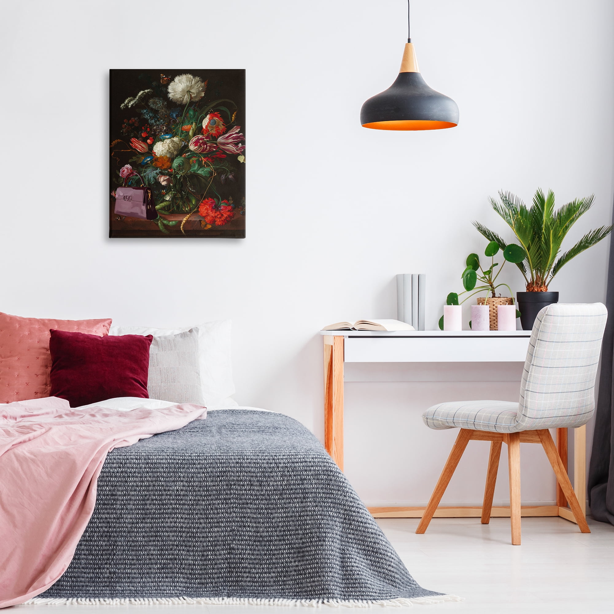 Stupell Industries Glam Vintage Bouquet Botanical & Floral Painting Gallery Wrapped Canvas Art Print Wall Art, 24 x 30