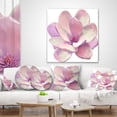 thumbnail image 4 of Designart Cute Light Pink Magnolia Flower - Flowers Throw Pillowwork - 16x16, 4 of 5