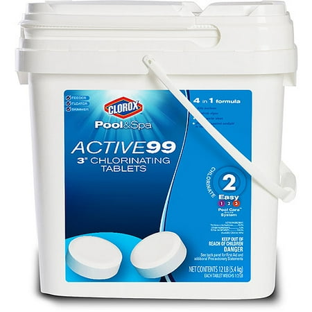 pool clorox tablets active inch chlorinating spa three lbs