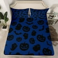 thumbnail image 2 of Manfei Cute Ghost Pumpkin Sheet Set King,Happy Halloween Bedding Sets King Size,Black Blue King Sheet Sets,Super Cozy Bedroom Decorative,4pcs, 2 of 7