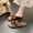 Leopard print, variant on Sweet Knot Cross Strap Slide Sandals Hand-Stitched Edge Lightweight Daily Walking Matching Dress Trainers