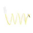 thumbnail image 3 of Maytalsory Foldable Indoor Cat Tunnel S Type Playing Tent Durable Spring Portable Toy Yellow L Mouse 1Set, 3 of 6