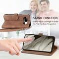 thumbnail image 5 of Allytechgroup Case for Google Pixel 8 with Detachable Wrist Strap, Wallet for Women Men, Durable PU Leather Folio Flip Cover Magnetic Closure Shockproof Protective Case Kickstand , Brown, 5 of 8