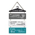 thumbnail image 1 of WM_luoming Laundry Room Wall Sign Rustic Laundry Room Rules Hanging Sign Wooden Wash Dry Fold Repeat 11.8 x 4.3 Inch, 1 of 6