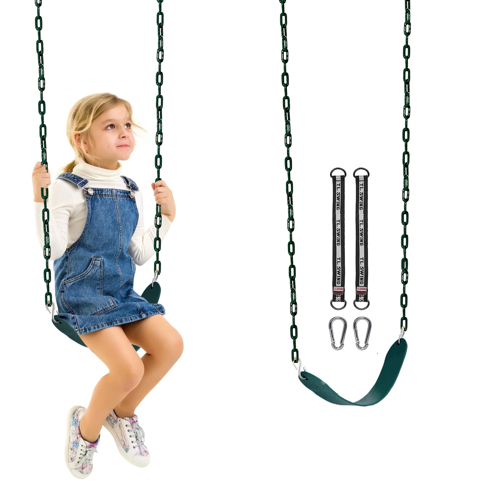 JBee Ctrl Outdoor Swing Set Pack of 1 Swings Seats with 60" Plastic