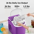 thumbnail image 5 of Simzlife Portable Ice Maker Countertop, 26 lbs/24H, 9 Bullet-Shaped Ice in 6 Min, Self-Cleaning Portable Ice Maker for Kitchen, Home, Office, RV, Purple, 5 of 11