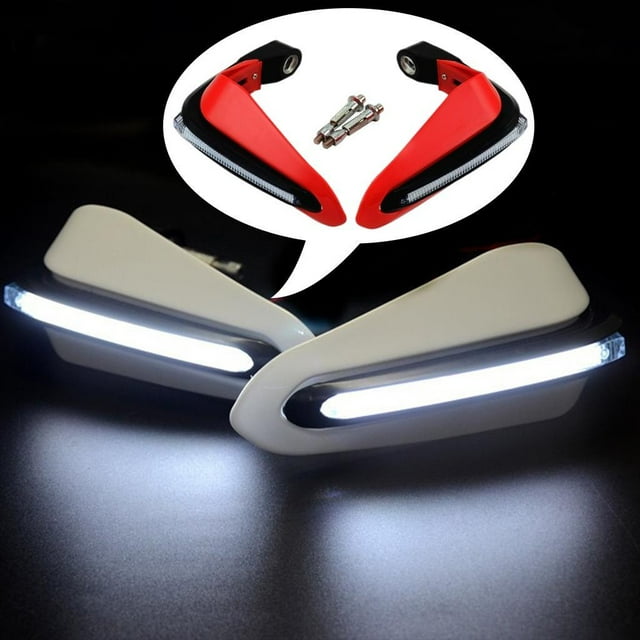 Protectores de Mano Cola para Motocicleta LED 1 Par Rojo Manoplas