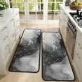 thumbnail image 4 of Kitchen Rugs Sets Of 2,Black White Gold Marble Pattern Anti Fatigue Kitchen Mat Rugs Non Slip Washable,Decorative Kitchen Floor Mats for Kitchen,Sink,Laundry,17"x47"+17"x47", 4 of 5