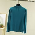 thumbnail image 2 of MeetoTime Comfortable Long Sleeve Tops for Women Mock Neck Pullover Shirts Soft Slim Basic Layer Undershirts, 2 of 6