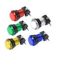 thumbnail image 5 of Game Push Button 33.5mm Round 12V LED Illuminated Push Button Switch with Micro switch 5 Colors 5pcs, 5 of 5