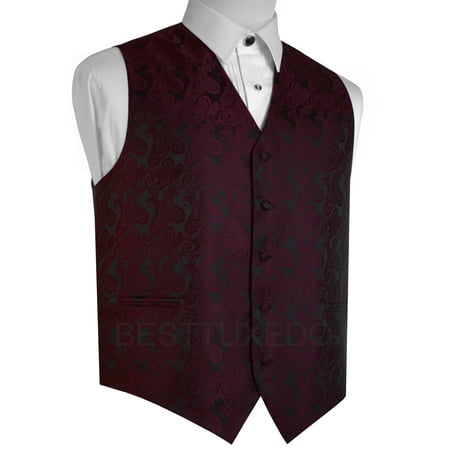 Italian Design, Men's Formal Tuxedo Vest for Prom, Wedding, Cruise , in Berry