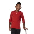 thumbnail image 2 of EvoShield Pro Team Youth Boy's Mid Sleeve Workout Tee Shirt Moisture-Wicking, Scarlet, Large, 2 of 8