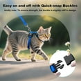 thumbnail image 4 of Plutus Pet Adjustable Cat Harness and Leash Set, Quick Release, Escape Proof Nylon Vest with Leather Trim for Kitten, Small Medium Large Cats, Royal Blue, 4 of 7