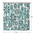 thumbnail image 5 of Teal Daisy Flower Pattern Shower Curtain 72"x72" ,Bathroom Decorative Shower Curtains Set with 12 Hooks,Modern Waterproof Washable Shower Curtain, 5 of 6