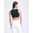 thumbnail image 3 of Crew Neck Crop Top with a V-Shaped Front, 3 of 6