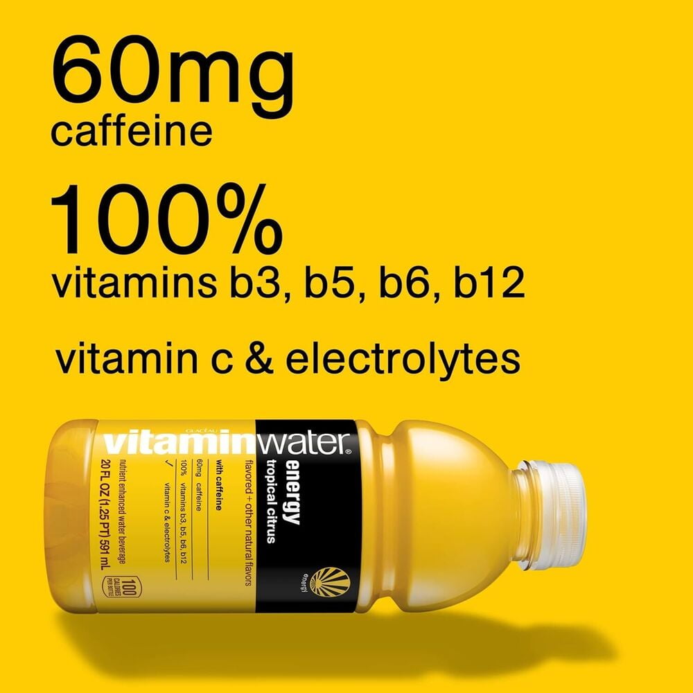 Vitaminwater Energy Electrolyte Enhanced Water W/Vitamins, Tropical Citrus Drink