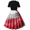 thumbnail image 4 of ATENAR Summer Dresses for Women Short Sleeve Crew Neck Dresses Casual Dress Red M, 4 of 6