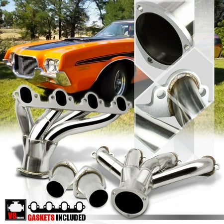 - Stainless Steel Exhaust Header Manifold for Ford Big Block Hugger 7.5 429/460 V8 71 72 73 74 75 76 77