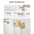 thumbnail image 5 of No Hook Shower Curtain with Snap in Liner, Orange and White Gradient Hotel Shower Curtains for Bathroom, Washable Shower Curtain Liner Set with Mesh Top Window, 60"x72", 5 of 6