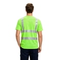 thumbnail image 5 of Mens high vis shirts Quick Dry Hi Vis Reflective Safety Short Sleeve T Shirts Construction Work Shirts with Reflective Strips Green L, 5 of 6