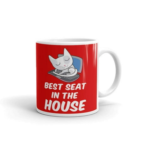 11 oz Cat Owner Gifts Best Seat in the House Dad Love Cats Coffee Tea Ceramic (Best Gifts For Lake House Owners)