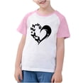 thumbnail image 3 of Feancey T-Shirts d'Été pour Garçons Filles à Imprimé Cœur Manches Courtes Hauts Confortables Amples T-Shirts pour Enfants Décontractés Col Rond T-Shirts Graphiques Liquidation d'Été Rose 11 Ans, 3 of 10