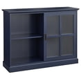 thumbnail image 2 of TMS Doyle Sliding Glass Door Cabinet with Shelves, Indigo Blue, 2 of 5