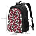 thumbnail image 5 of Pofeuu Rose Flowers Print Storage Laptop Backpack with USB Charging Port[Water Resistant] College Computer Bookbag Fits, 5 of 7