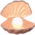 thumbnail image 1 of IMATTOE A Shell Pearl Light LED Accent Lamp Portable Night Light Pearl in Shell Desktop Ornament Home Decor for Bedroom Living Room (Pink), 1 of 5