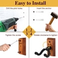 thumbnail image 3 of Guitar Wall Stand, Black Walnut U-Shaped for Acoustic & Electric Guitar 2 pack by XILAZAB, 3 of 10
