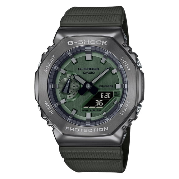 Casio G-Shock Metal Covered Octagonal Green Dial Limited Edition Watch GM2100B-3A