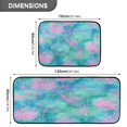 thumbnail image 3 of 2-Piece Kitchen Rugs Set Non-Slip Mats Carpet Floor for Kitchen, Bathroom (19.7"x27.6" & 19.7"x47.2") Tie-dye Dandelions Pattern, 3 of 7