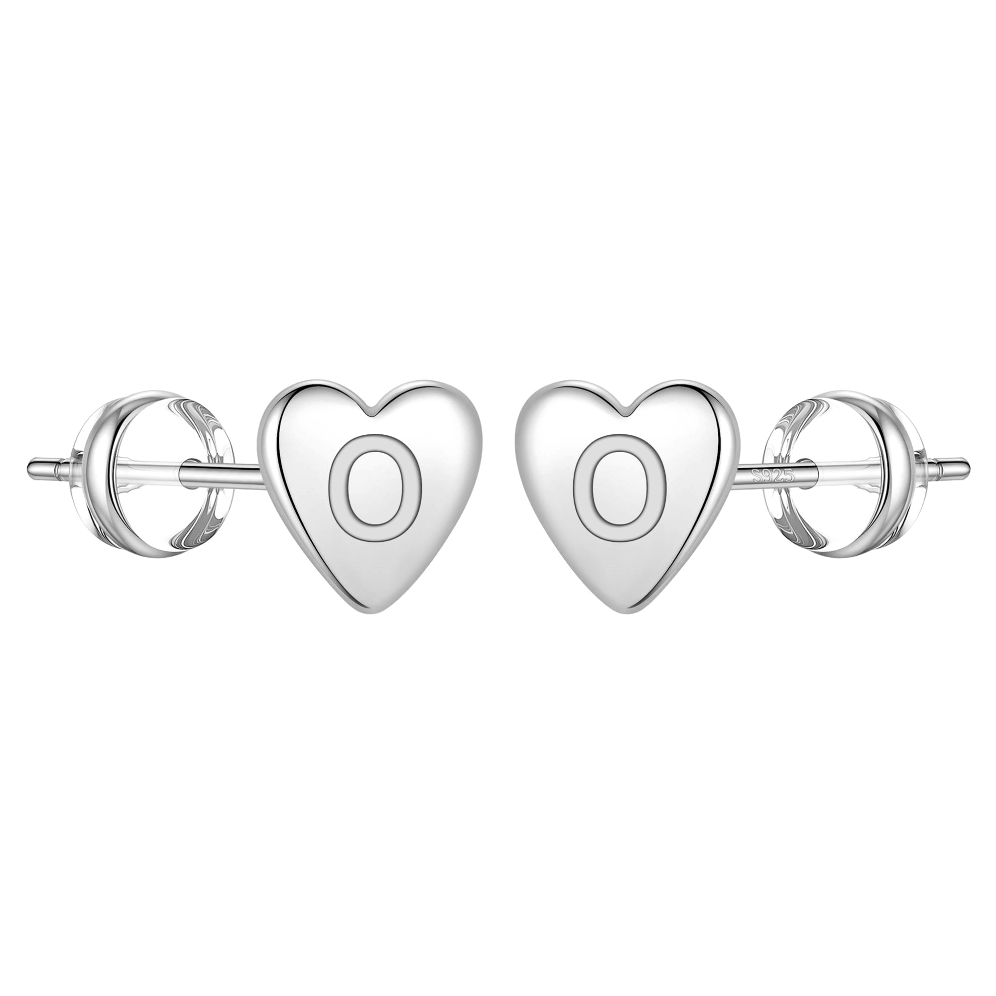 Details about    Hypoallergenic Sterling Silver Sparkly Silver Glitter Heart Stud Earrings For 
