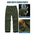 thumbnail image 3 of liyiyiyia Cargo Pants Kids Outdoor Hiking Fishing Zip Off Pants for Boys Children Travel Trouser, 3 of 8
