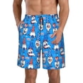 thumbnail image 1 of Fotbe Gnomes in USA Trajes de Baño Estampados para Hombre, Shorts de Verano de Secado Rápido, Ropa de Playa, Bañadores-Large, 1 of 6