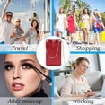 thumbnail image 5 of Mobile phone messenger bag PU wallet shoulder bag wallet with credit card slot-red, 5 of 5
