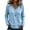 Light Blue, variant on Linen Shirts for Women Fall Raw Hem V Neck Gauze Shirts Trendy Long Sleeve Tops Vacation Frayed Fall Tops Red XL