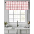 thumbnail image 4 of Valance Curtain Romantic Love Kitchen Curtain for Window Pink Buffalo Check Plaid Rod Pocket Curtain Valance Window Treatment for Kitchen Bathroom Dining Room 1 Panel 54x18inch, 4 of 9