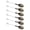 Green bronze, variant on Oasiva Set Of 6 Decorative Dessert Spoons Acrylic Crystal Handle Zinc Alloy Kitchen Mixing Tool for Cocktails Coffee Stirring